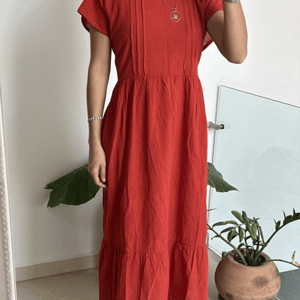 Vestido Orquidea Rojo